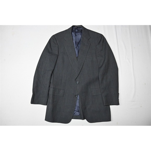 Vtg‎ Austin Reed 38L Gray Stripe Regentaire Wool Mens Blazer Sport Coat Jacket